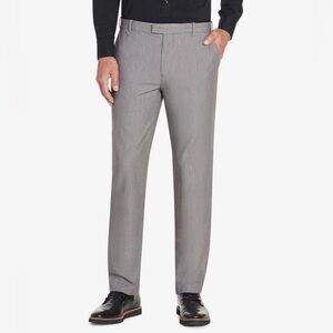 Van Heusen Men's Flex Flat Front Straight Fit Pants Silver Gray Size 36x32